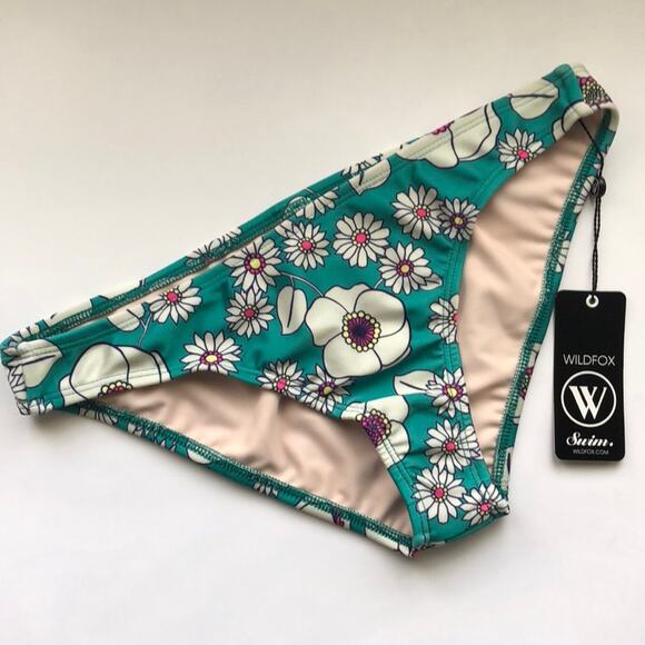 NWT Wildfox 60s Floral Swim Bottoms - Picture 1 of 5